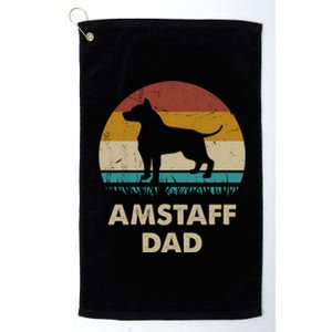 Amstaff Dad American Staffordshire Terrier Dog Lovers Gift Platinum Collection Golf Towel