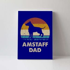 Amstaff Dad American Staffordshire Terrier Dog Lovers Gift Canvas