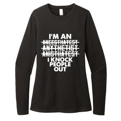 Anesthesia Doctor Anesthesiologist Knock People Out Gift Great Gift Womens CVC Long Sleeve Shirt