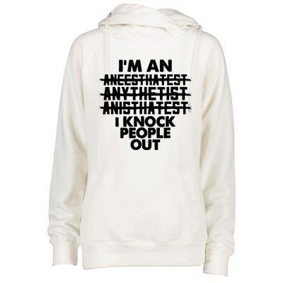 Anesthesia Doctor Anesthesiologist Knock People Out Gift Great Gift Womens Funnel Neck Pullover Hood