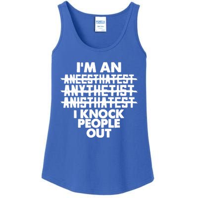 Anesthesia Doctor Anesthesiologist Knock People Out Gift Great Gift Ladies Essential Tank