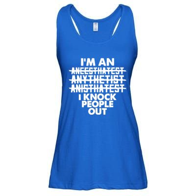 Anesthesia Doctor Anesthesiologist Knock People Out Gift Great Gift Ladies Essential Flowy Tank