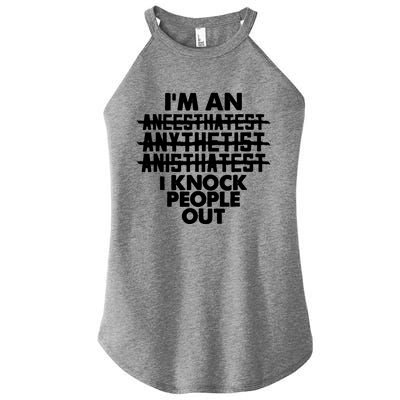 Anesthesia Doctor Anesthesiologist Knock People Out Gift Great Gift Women's Perfect Tri Rocker Tank