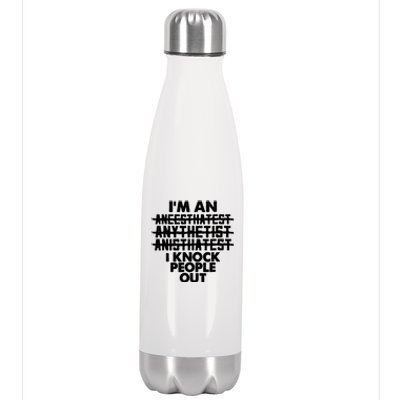 Anesthesia Doctor Anesthesiologist Knock People Out Gift Great Gift Stainless Steel Insulated Water Bottle