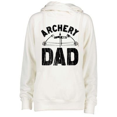 Archery Dad Archer Fathers Day Vintage Funny Gift Bow And Arrow Gift Womens Funnel Neck Pullover Hood