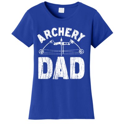 Archery Dad Archer Fathers Day Vintage Funny Gift Bow And Arrow Gift Women's T-Shirt