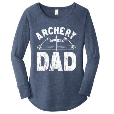 Archery Dad Archer Fathers Day Vintage Funny Gift Bow And Arrow Gift Women's Perfect Tri Tunic Long Sleeve Shirt