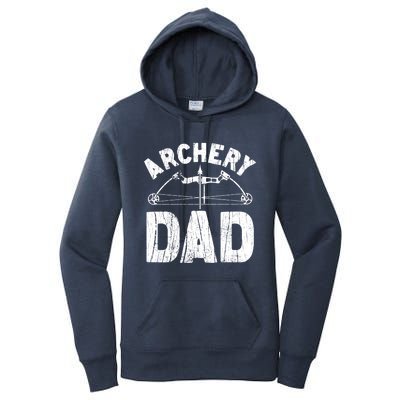 Archery Dad Archer Fathers Day Vintage Funny Gift Bow And Arrow Gift Women's Pullover Hoodie