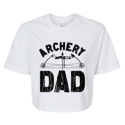 Archery Dad Archer Fathers Day Vintage Funny Gift Bow And Arrow Gift Bella+Canvas Jersey Crop Tee