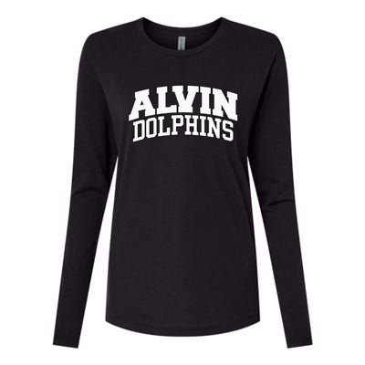 Alvin Dolphins Womens Cotton Relaxed Long Sleeve T-Shirt