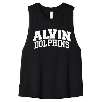 Alvin Dolphins Women's Racerback Cropped Tank