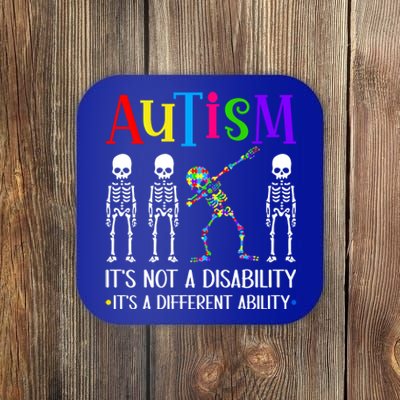 Autism Different Ability Autistic Dabbing Skeleton Meaningful Gift Coaster