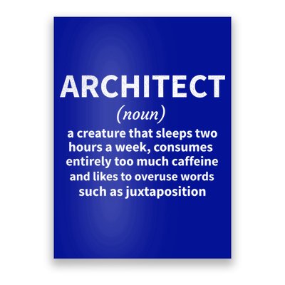 Architect Definition Architecture Student Architect Gift Poster