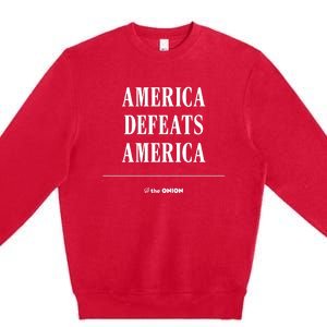 America Defeats America Premium Crewneck Sweatshirt