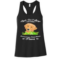 Angels Don’T Always Have Wings Sometimes They Have Paws Women's Racerback Tank