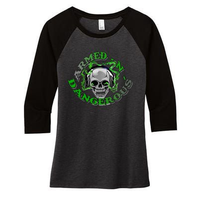 Armedn Dangerous Women's Tri-Blend 3/4-Sleeve Raglan Shirt