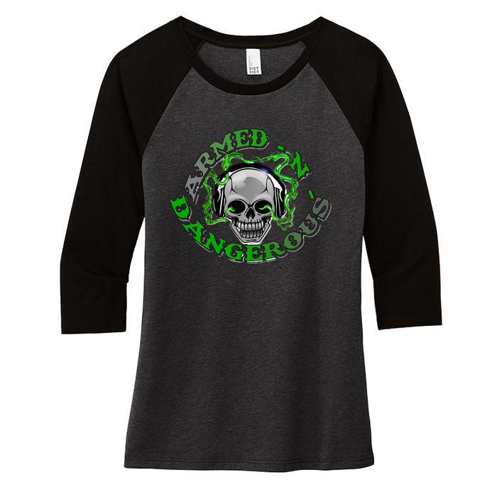 Armedn Dangerous Women's Tri-Blend 3/4-Sleeve Raglan Shirt