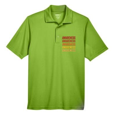 Awareness Definition Awareness Meaningful Gift Men's Origin Performance Pique Polo