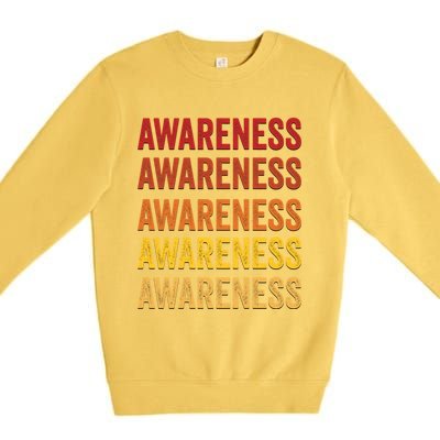 Awareness Definition Awareness Meaningful Gift Premium Crewneck Sweatshirt