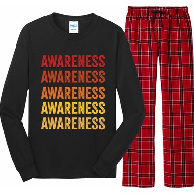 Awareness Definition Awareness Meaningful Gift Long Sleeve Pajama Set