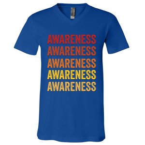 Awareness Definition Awareness Meaningful Gift V-Neck T-Shirt