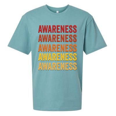 Awareness Definition Awareness Meaningful Gift Sueded Cloud Jersey T-Shirt