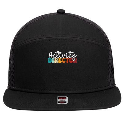 Activity Director Appreciation Groovy Activity Coordinator By Activity Director Activity Pro 7 Panel Mesh Trucker Snapback Hat