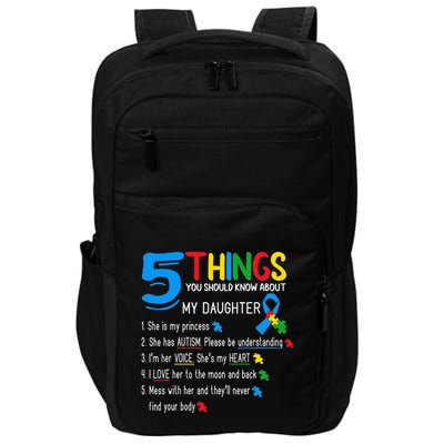 Autistic Daughter Autism Awareness Support Mom Dad Parents Impact Tech Backpack