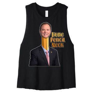 Adam Schiff Little Pencil Neck Women's Racerback Cropped Tank