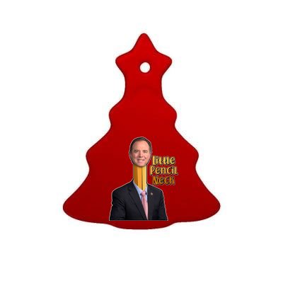 Adam Schiff Little Pencil Neck Ceramic Tree Ornament