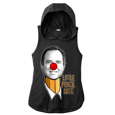 Adam Schiff Little Pencil Neck Funny Trump Ladies PosiCharge Tri-Blend Wicking Draft Hoodie Tank