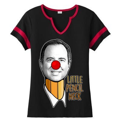 Adam Schiff Little Pencil Neck Funny Trump Ladies Halftime Notch Neck Tee