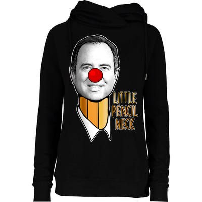 Adam Schiff Little Pencil Neck Funny Trump Womens Funnel Neck Pullover Hood