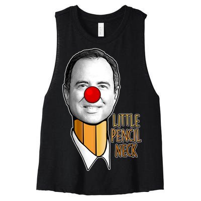 Adam Schiff Little Pencil Neck Funny Trump Women's Racerback Cropped Tank