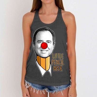 Adam Schiff Little Pencil Neck Funny Trump Women's Knotted Racerback Tank