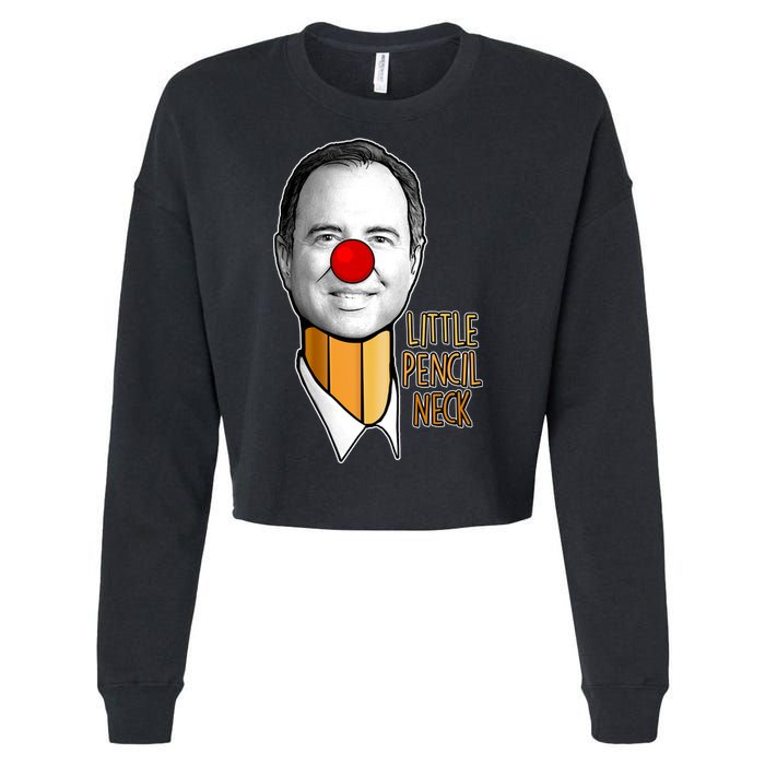 Adam Schiff Little Pencil Neck Funny Trump Cropped Pullover Crew