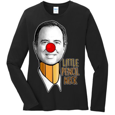 Adam Schiff Little Pencil Neck Funny Trump Ladies Long Sleeve Shirt