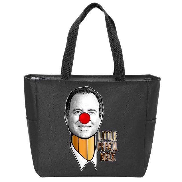 Adam Schiff Little Pencil Neck Funny Trump Zip Tote Bag
