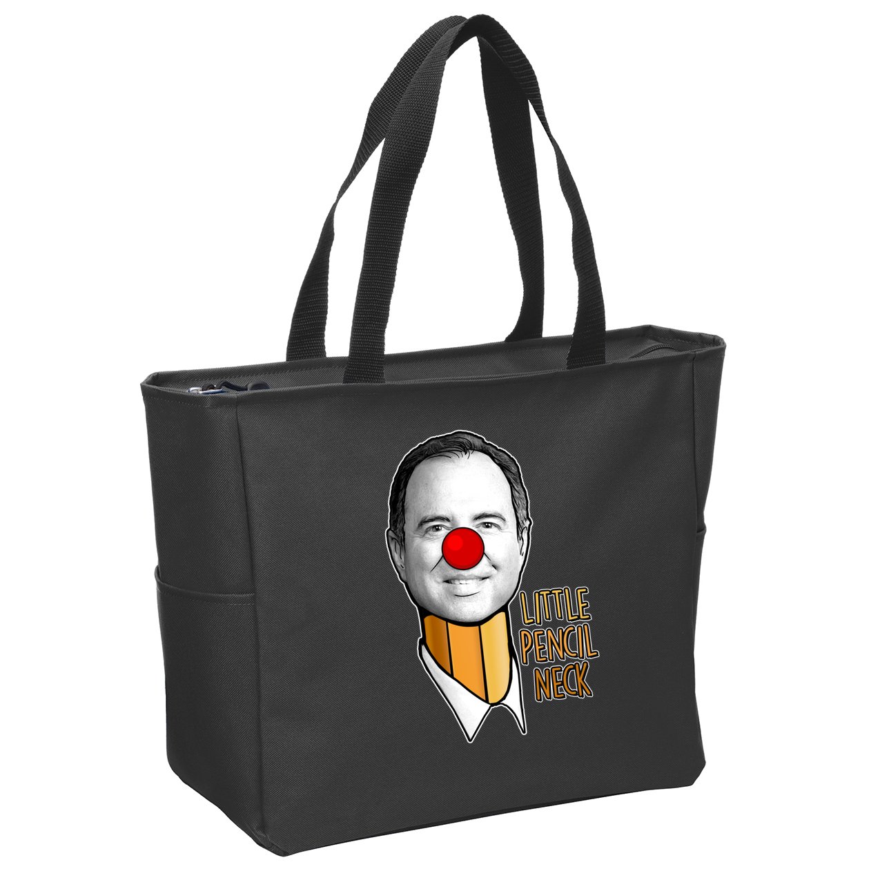 Adam Schiff Little Pencil Neck Funny Trump Zip Tote Bag