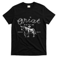 A.R.I.A.T Denim Bull Premium Quality Co Western Flair T-Shirt