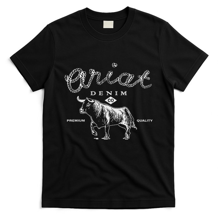 A.R.I.A.T Denim Bull Premium Quality Co Western Flair T-Shirt