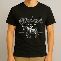 A.R.I.A.T Denim Bull Premium Quality Co Western Flair T-Shirt