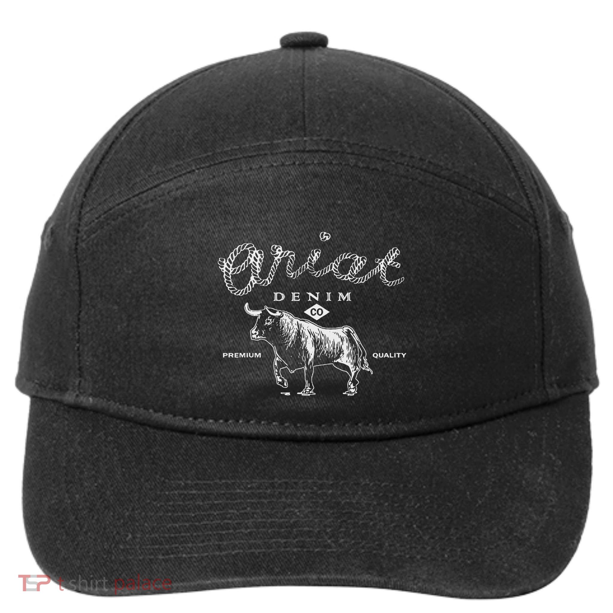 A.R.I.A.T Denim Bull Premium Quality Co Western Flair 7-Panel Snapback Hat