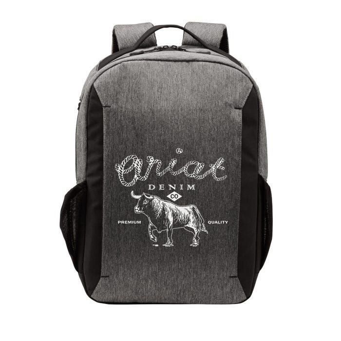 A.R.I.A.T Denim Bull Premium Quality Co Western Flair Vector Backpack