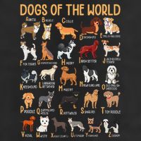 Alphabet Dog Breeds Various Kawaii Cartoon Dogs Dog 7 Panel Mesh Trucker Snapback Hat