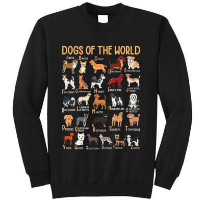 Alphabet Dog Breeds Various Kawaii Cartoon Dogs Dog Sweatshirt