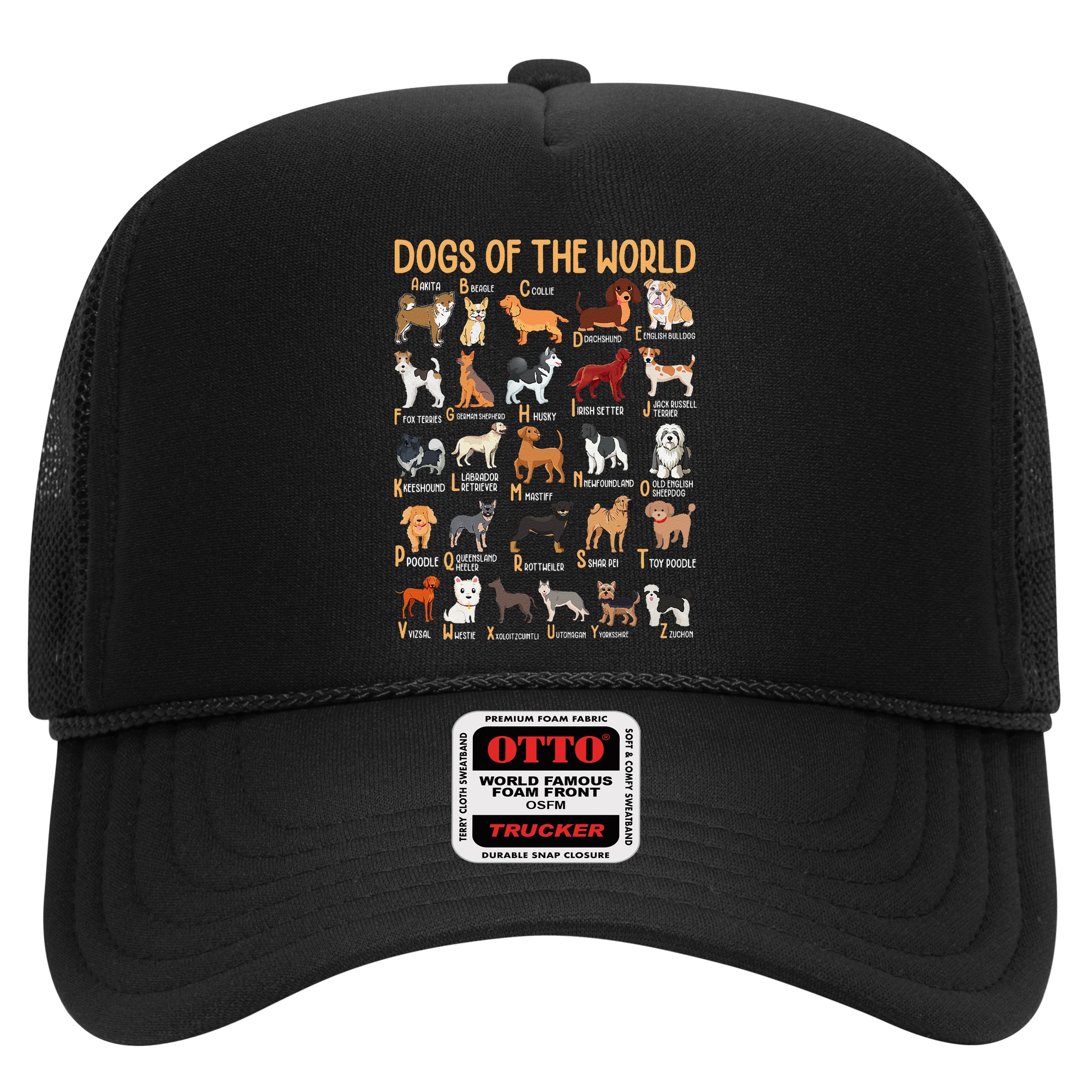 Alphabet Dog Breeds Various Kawaii Cartoon Dogs Dog Hat