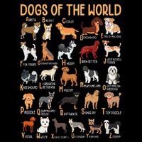 Alphabet Dog Breeds Various Kawaii Cartoon Dogs Dog Womens T-Shirt