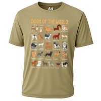 Alphabet Dog Breeds Various Kawaii Cartoon Dogs Dog Cooling Performance Crew T-Shirt