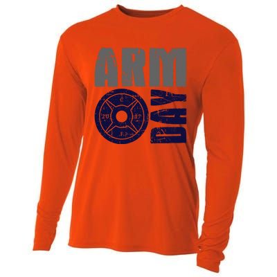 Arm Day Bicep And Tricep Gym Rat Great Gift Cooling Performance Long Sleeve Crew